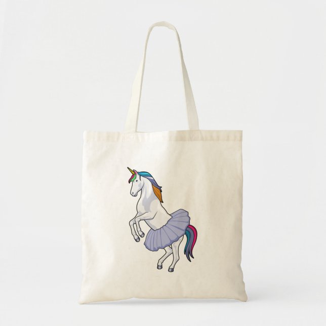 Unicorn i Ballet med Skirt Tygkasse (Framsidan)
