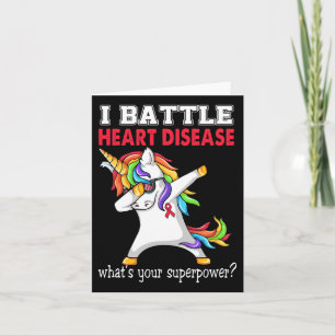 Unicorn I Byttle Heart Disease Awareness Kort