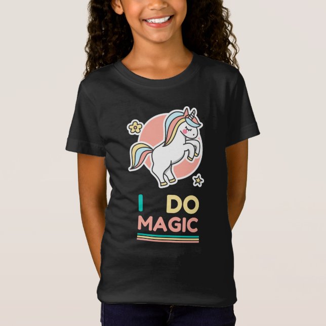 Unicorn - I Do Magic T Shirt (Framsida)