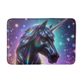Unicorn i en magisk Gnistra-bakgrund Badrumsmatta