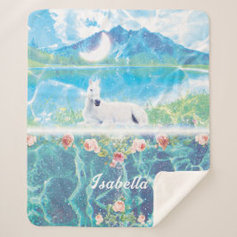 Unicorn i en paradisdrömsvärld anpassad