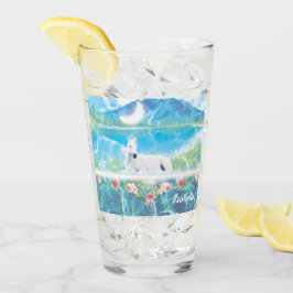 Unicorn i en paradisdrömsvärld anpassad glaskopp