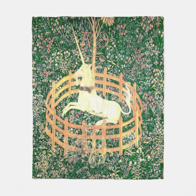 Unicorn i fångenskap fleecefilt (Framsidan)