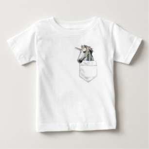 Unicorn i fickan tee shirt