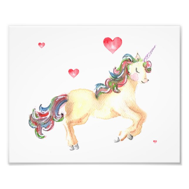 Unicorn i kärlek fototryck (Framsidan)