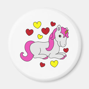 Unicorn i kärlek magnet