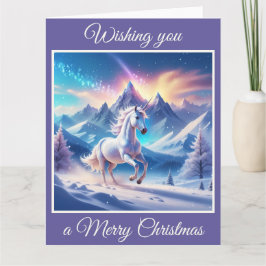 Unicorn i Majestic Snowy Mountains Kort