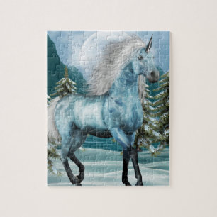 Unicorn i månskenpussel pussel