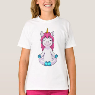 Unicorn i Meditate i Sitta T Shirt