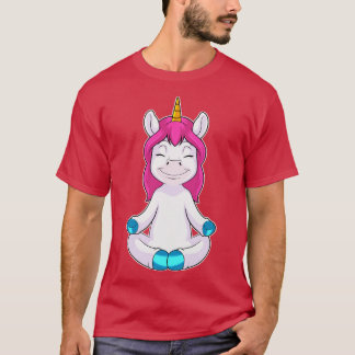 Unicorn i Meditate i Sitta T Shirt