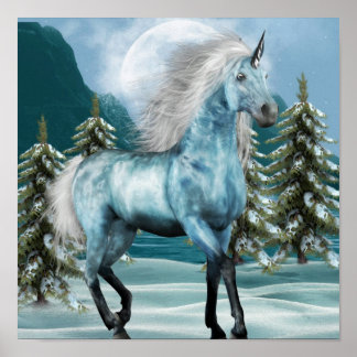 Unicorn i Moonlight Poster