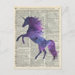 Unicorn i rymden vykort