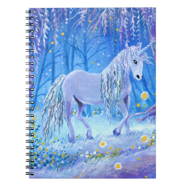 Unicorn i Skogen Anteckningsbok (Framsidan)
