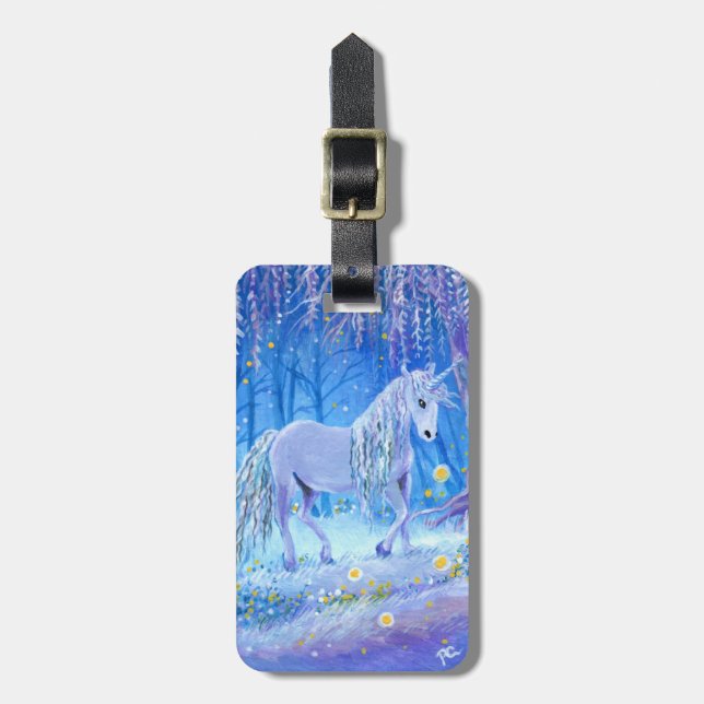 Unicorn i Skogen Bagagebricka (Vertikal Framsida)