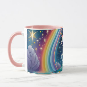 UNICORN I SLUTET AV RAINBOW ORIGINAL ART MUGG