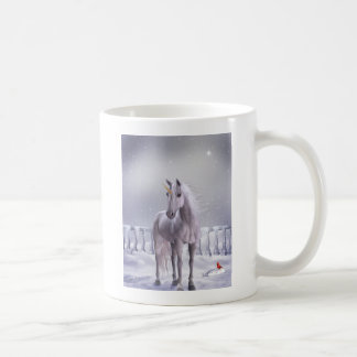 Unicorn i Snö Kaffemugg