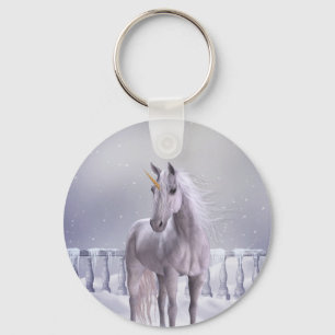 Unicorn i Snö Nyckelring