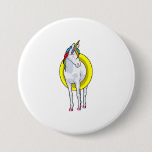 Unicorn i Swimming med Simma ring Knapp