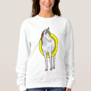 Unicorn i Swimming med Simma ring T Shirt