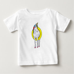 Unicorn i Swimming med Simma ring T Shirt