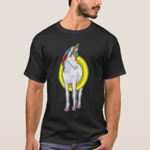 Unicorn i Swimming med Simma ring T Shirt