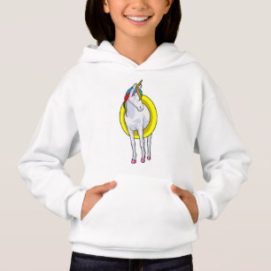 Unicorn i Swimming med Simma ring T Shirt