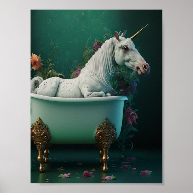 Unicorn i Tub Poster (Framsidan)