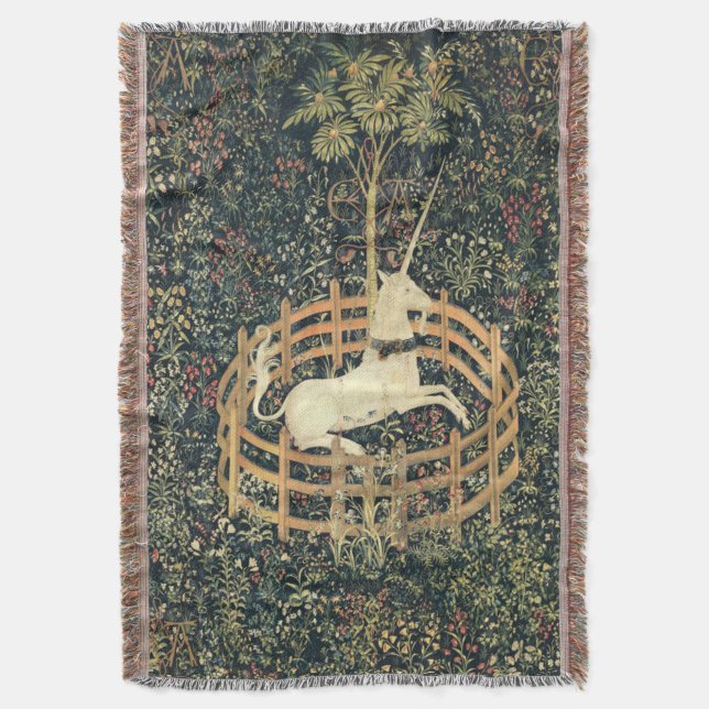 Unicorn in Captivity (1495-1505) Medieval Filt (Framsidan Vertikal)