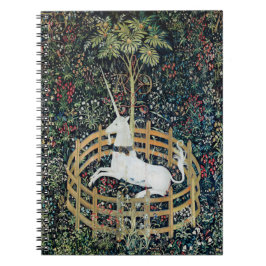 Unicorn in Captivity, Blommigt Fantasy Unicorn Anteckningsbok