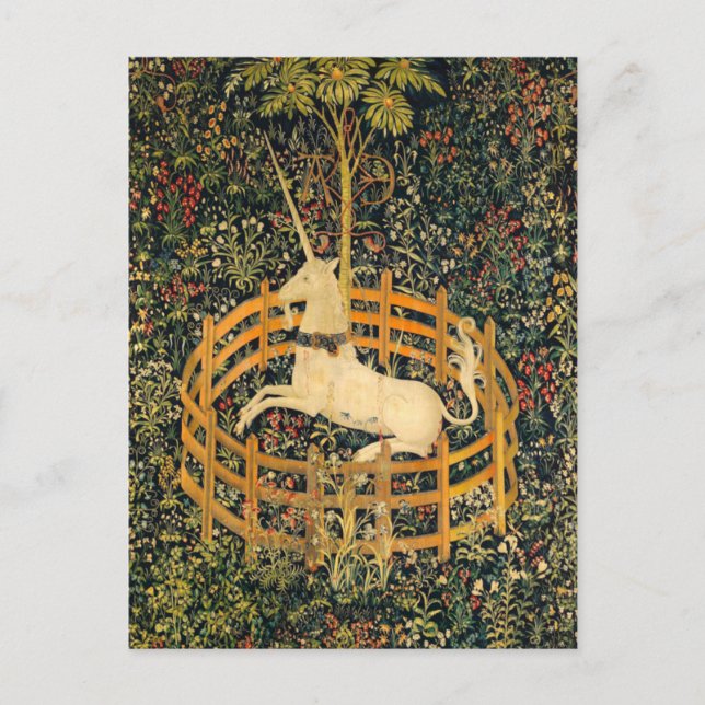 Unicorn in Captivity Helg Vykort (Framsida)