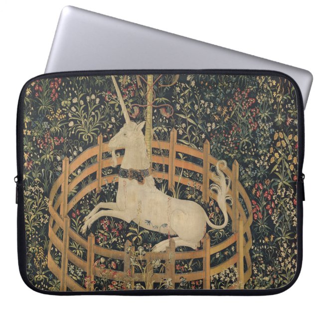 Unicorn in Captivity, Medieval Tapestry Laptop Fodral (Framsidan)