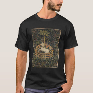 Unicorn in Captivity Medieval Tapestry Renaissance T Shirt