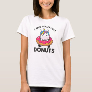 Unicorn in Donut Unicorns är cute Animal Girons T Shirt