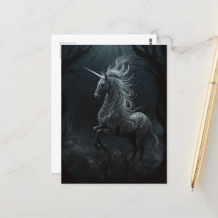 Unicorn in Forest Vykort