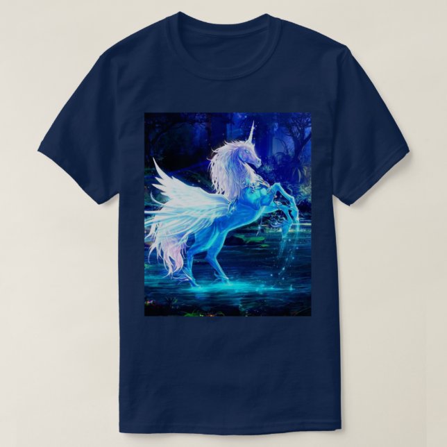 Unicorn in Moonlight Pegasus Women's T Shirt (Design framsida)