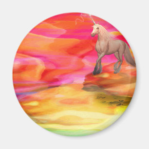 Unicorn in Payed Desert Magnet