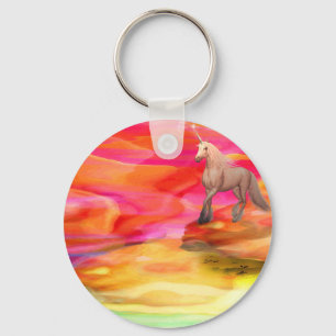 Unicorn in Payed Desert Nyckelring