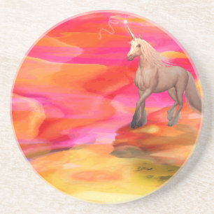 Unicorn in Payed Desert Underlägg Sandsten