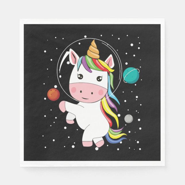 Unicorn in Space Pappersservett (Framsidan)
