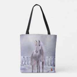 Unicorn in the Snö All-over-Print Tote Bag Tygkasse