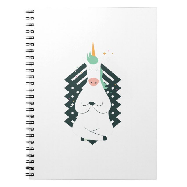 Unicorn in Yoga Pose Anteckningsbok (Framsidan)