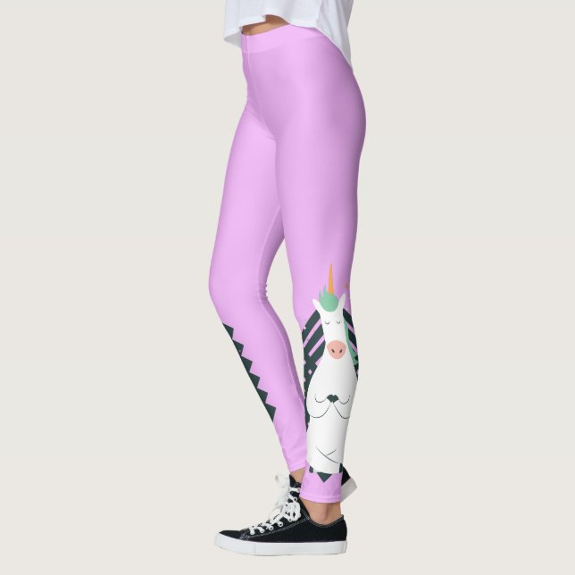 Unicorn in Yoga Pose Leggings (Vänster)