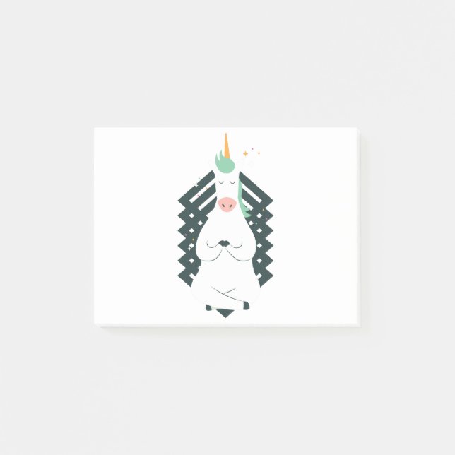 Unicorn in Yoga Pose Post-it Block (Framsida)