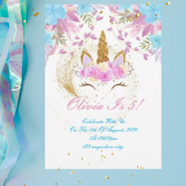 Unicorn-inbjudan Spara Datumet