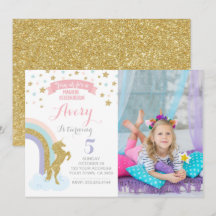 Unicorn-inbjudan till bild