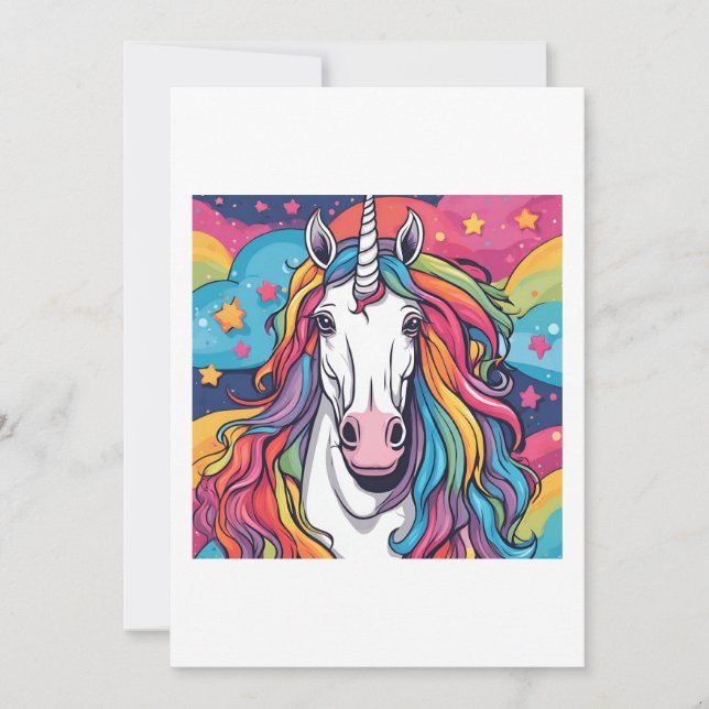 unicorn inbjudningar (Framsida)