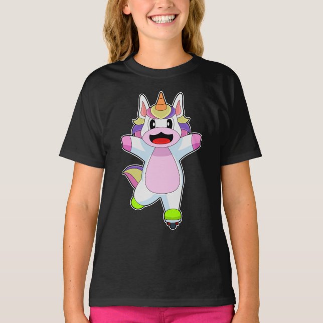 Unicorn Inline-skridskor T Shirt (Framsida)