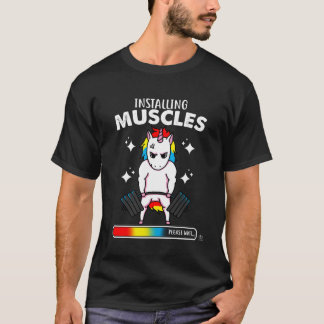 Unicorn-installation av muskler, present t shirt