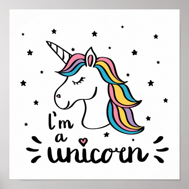 Unicorn | Jag är en enhörning Poster (Framsidan)