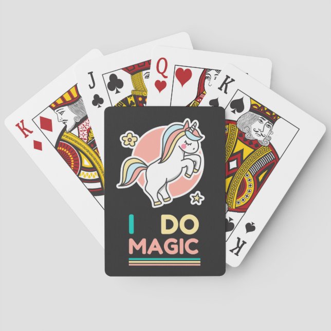 Unicorn - jag gör Magic Casinokort (Baksidan)